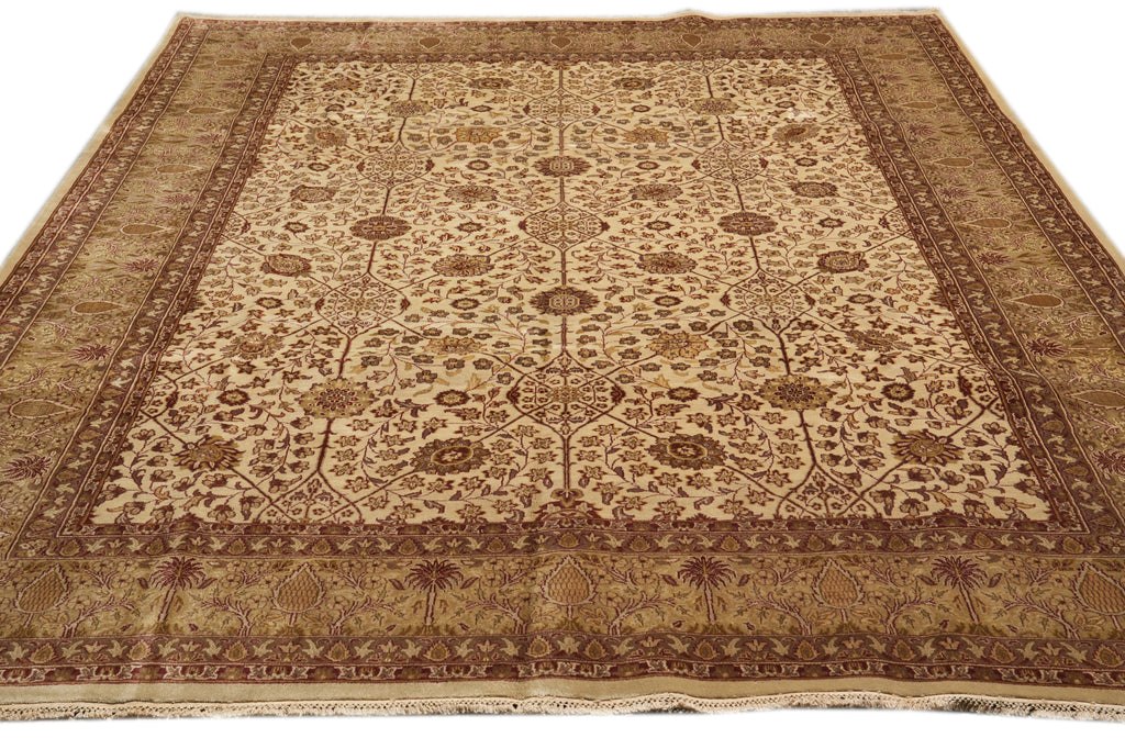 9.1 x 12 Fine Dense Weave 200 KPSI Handmade Rug #F-4285