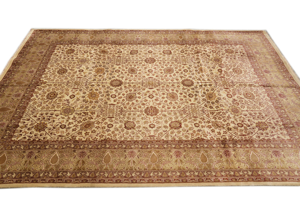 9.1 x 12 Fine Dense Weave 200 KPSI Handmade Rug #F-4285
