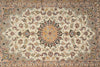 Load image into Gallery viewer, Decorative rug with intricate patterns and colors on a beige background