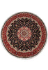 Load image into Gallery viewer, 8.3 x 8.4 Fine-Weave High Quality Genuine Hand-Knotted Persian Tabriz Round Rug Wool and Silk 400+ KPSI #F-3190