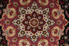 Load image into Gallery viewer, 8.3 x 8.4 Fine-Weave High Quality Genuine Hand-Knotted Persian Tabriz Round Rug Wool and Silk 400+ KPSI #F-3190
