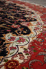 Load image into Gallery viewer, 8.3 x 8.4 Fine-Weave High Quality Genuine Hand-Knotted Persian Tabriz Round Rug Wool and Silk 400+ KPSI #F-3190