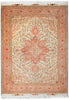 Load image into Gallery viewer, 5 x 7 Authentic Fine Persian Tabriz Rug Wool and Silk 400 KPSI Geometric Heriz Tabriz Iran Happy Carpet #LA-53098