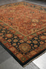 Load image into Gallery viewer, 11.9 x 15 Quality Agra Rug Hand-Knotted Natural Wool Coral Rust #F-4516