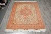 Load image into Gallery viewer, 5 x 7 Authentic Fine Persian Tabriz Rug Wool and Silk 400 KPSI Geometric Heriz Tabriz Iran Happy Carpet #LA-53098