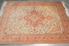 Load image into Gallery viewer, 5 x 7 Authentic Fine Persian Tabriz Rug Wool and Silk 400 KPSI Geometric Heriz Tabriz Iran Happy Carpet #LA-53098