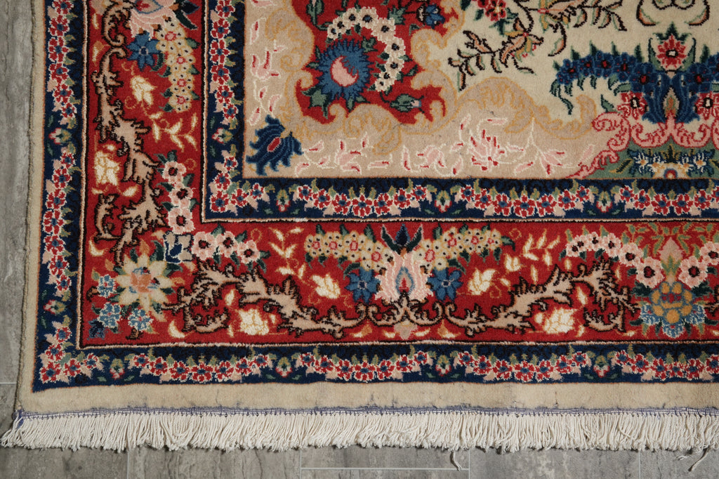 5 x 8 AUTHENTIC Fine Persian Tabriz Rug Wool Silk #F-5348