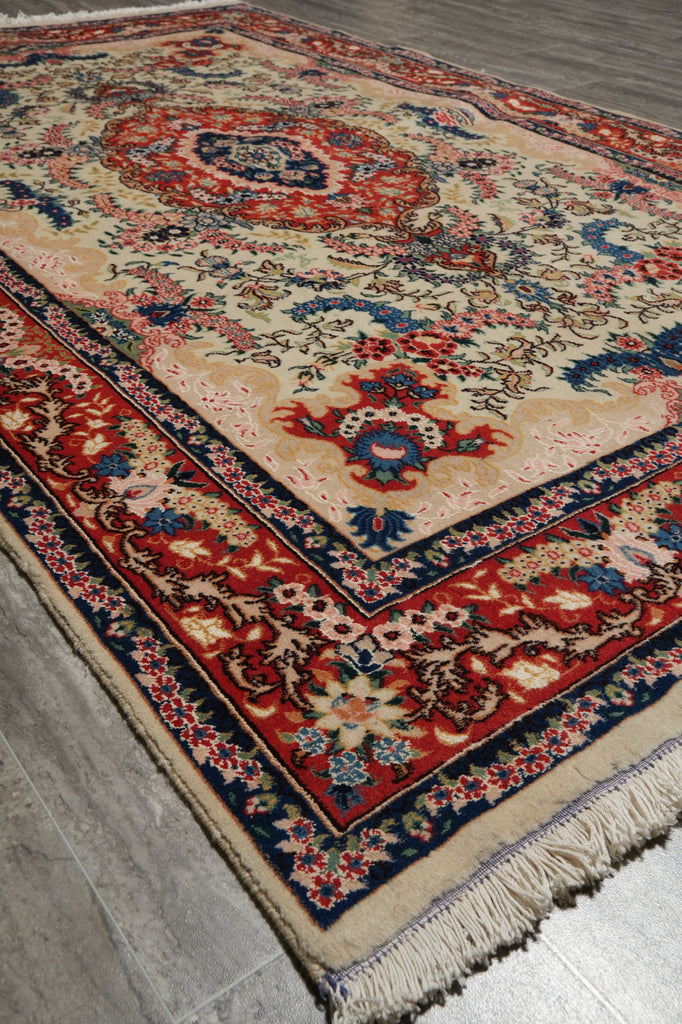 5 x 8 AUTHENTIC Fine Persian Tabriz Rug Wool Silk #F-5348