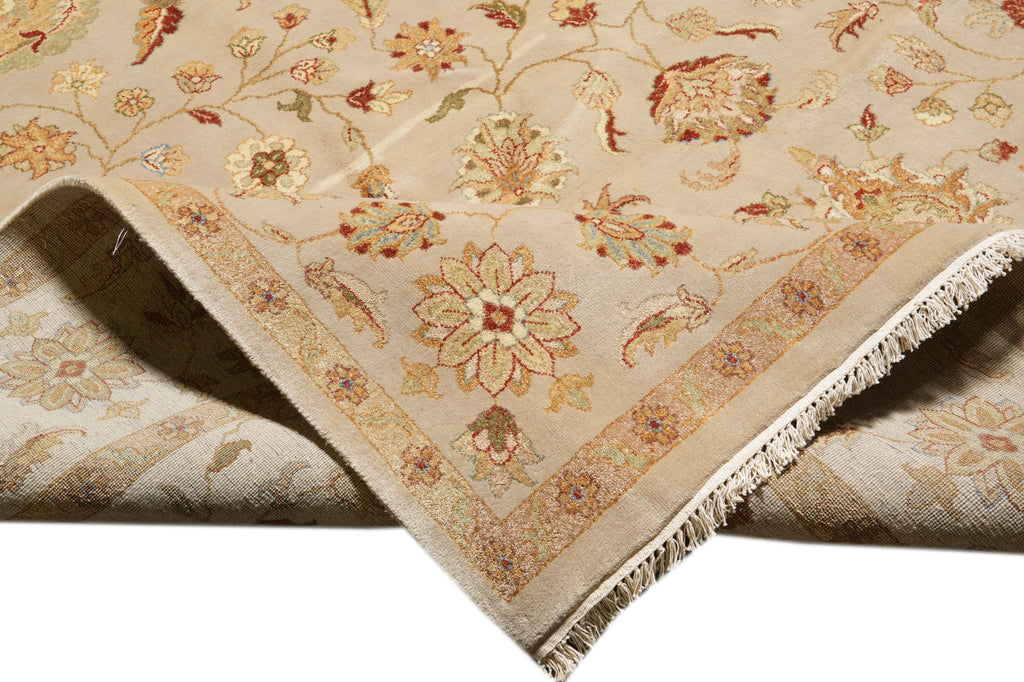 9 x 12 Fine Quality Wool And Silk Rug Soft Sage Green #F-4288