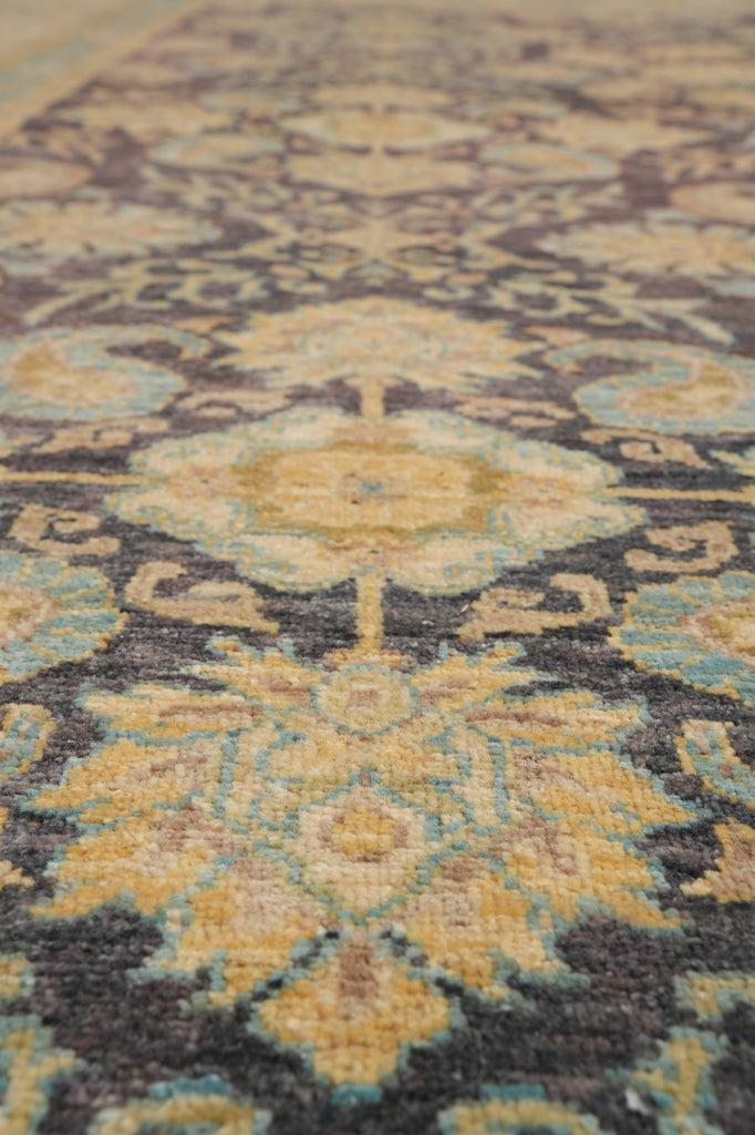 12 x 15.4 Quality Natural Wool Zigler Chobi Peshawar Pakistan Rug Charcole Gray #PIX-28546