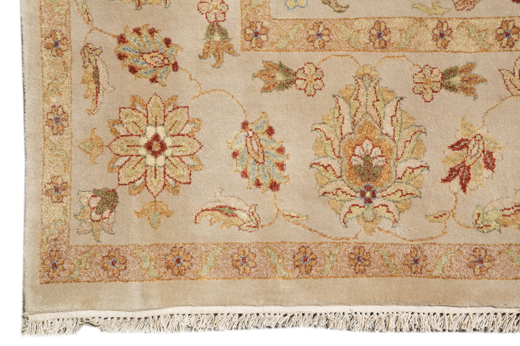 9 x 12 Fine Quality Wool And Silk Rug Soft Sage Green #F-4288