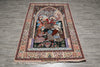 Load image into Gallery viewer, 4.8 x 7.9 Authentic Fine Persian Pictorial Esfahan Rug Wool and Silk on Silk 500 KPSI Iran #PIX-1690