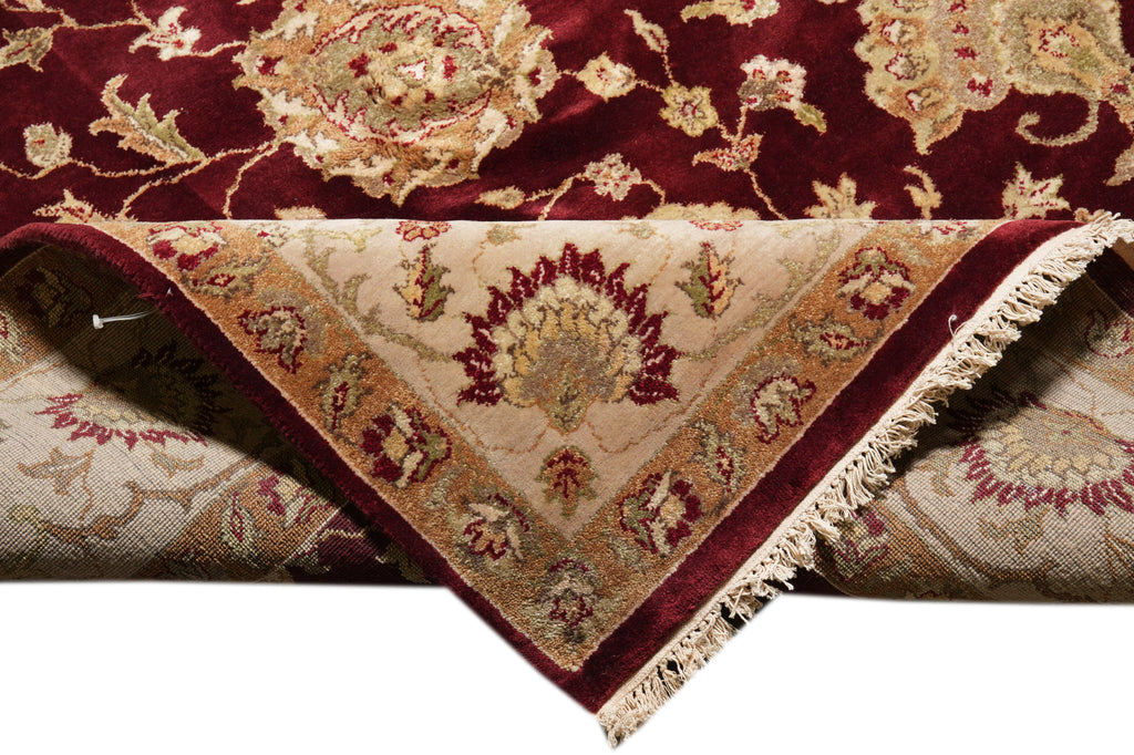 8.4 x 11.4 Wool And Silk Burgundy #F-4289