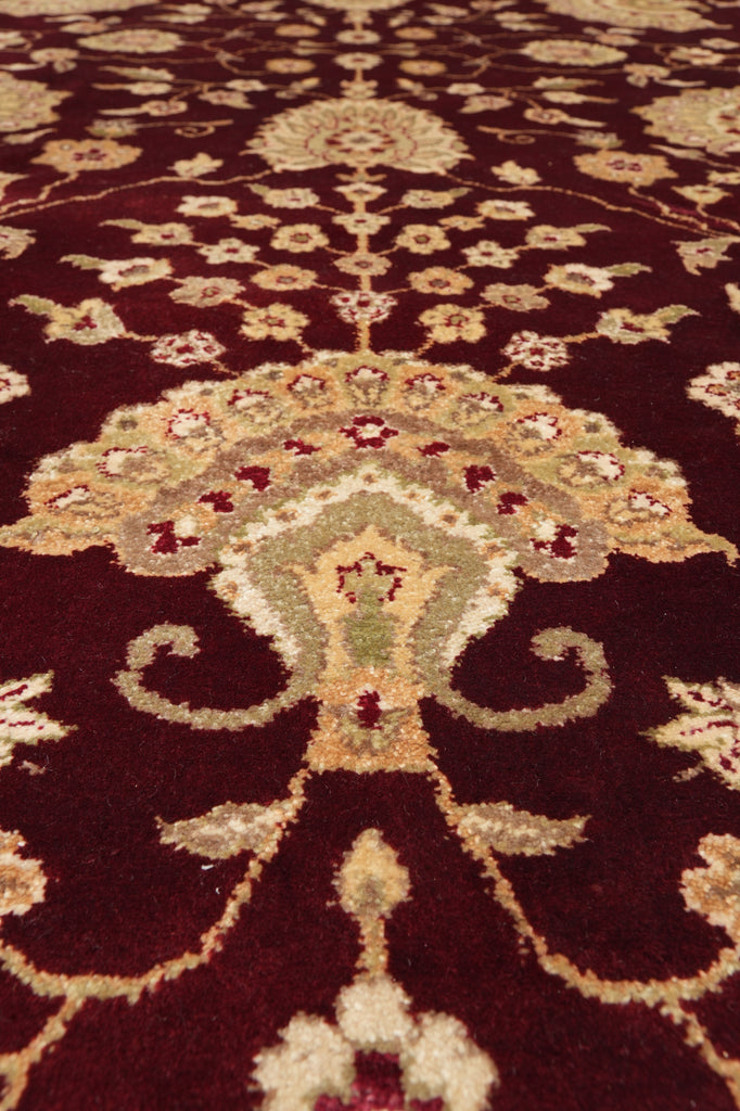 8.4 x 11.4 Wool And Silk Burgundy #F-4289