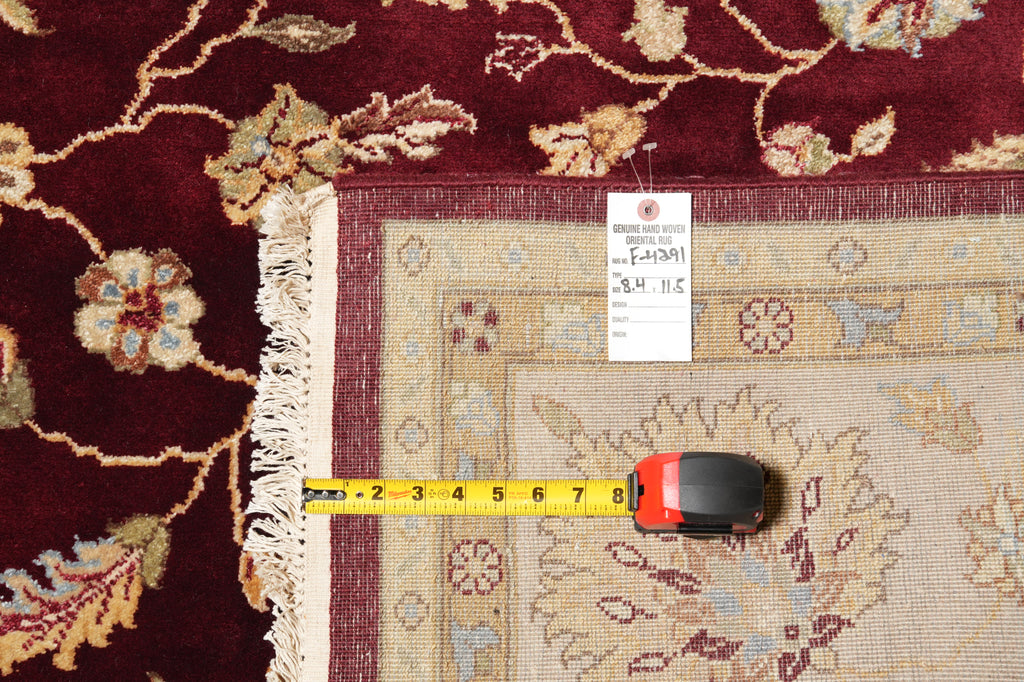 8.4 x 11.5  Rich Chobi Peshawar Rug Hand-knotted in Pakistan #F-4291