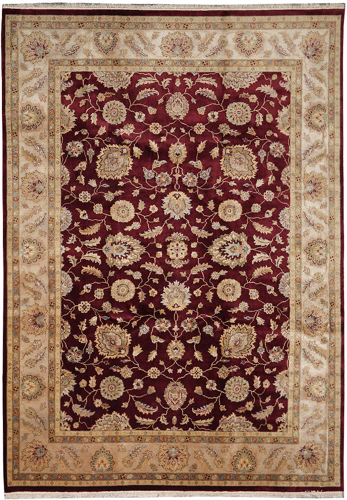 8.4 x 11.5  Rich Chobi Peshawar Rug Hand-knotted in Pakistan #F-4291