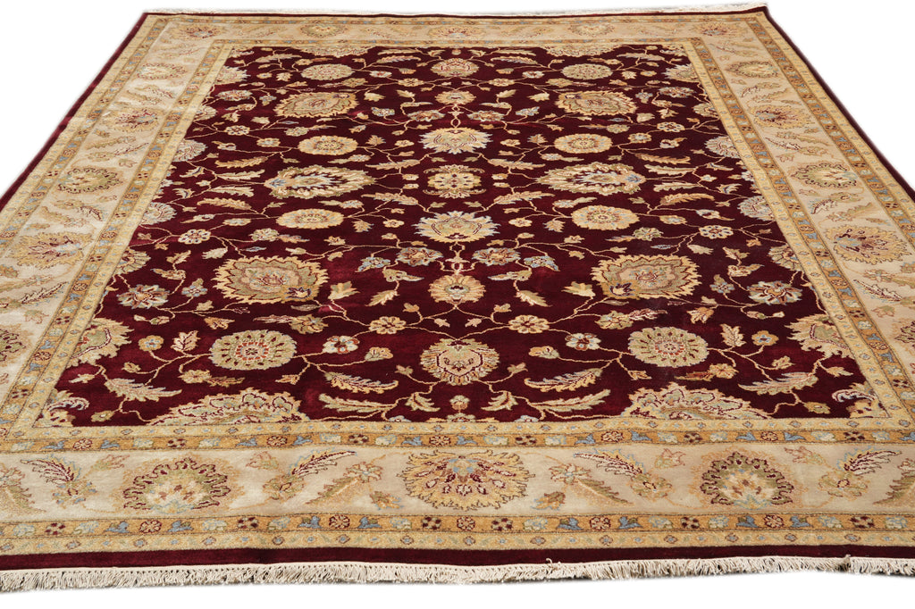 8.4 x 11.5  Rich Chobi Peshawar Rug Hand-knotted in Pakistan #F-4291