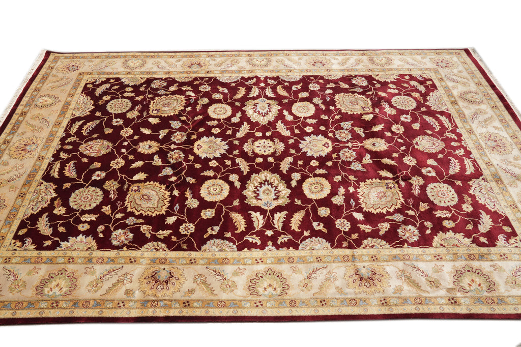 8.4 x 11.5  Rich Chobi Peshawar Rug Hand-knotted in Pakistan #F-4291