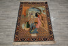 Load image into Gallery viewer, 3.4 x 5 Authentic Persian Tabriz Rug Pictoria Iran Fine Hand-Knotted 500+ KPSI Wool and Silk #LA-53201