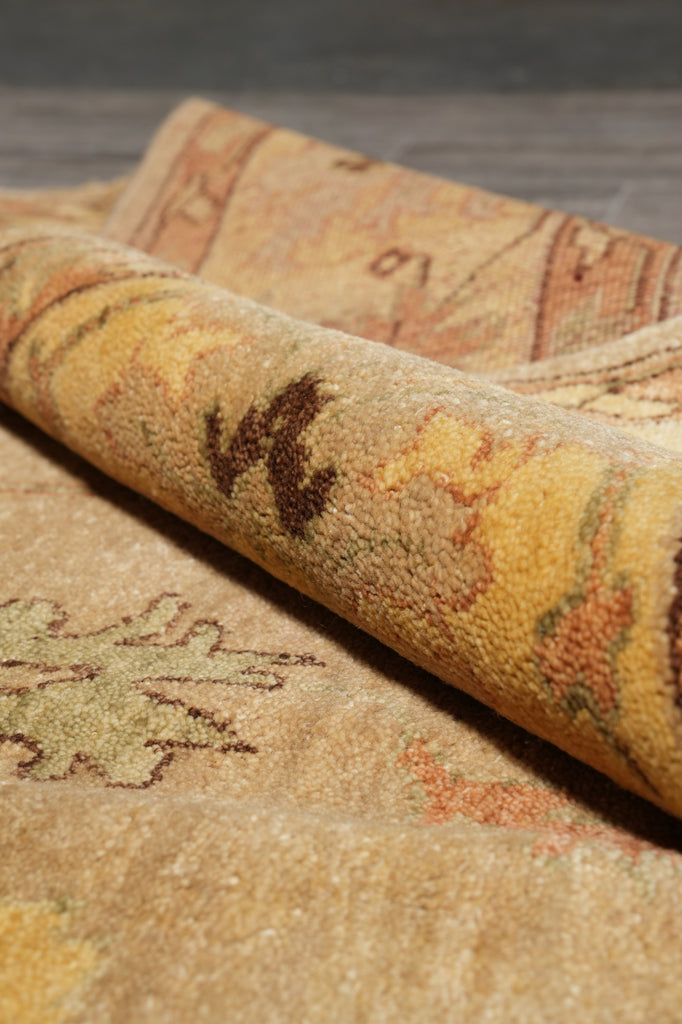 9 x 12 Beige Gold Chobi Peshawar Rug #LA-52865