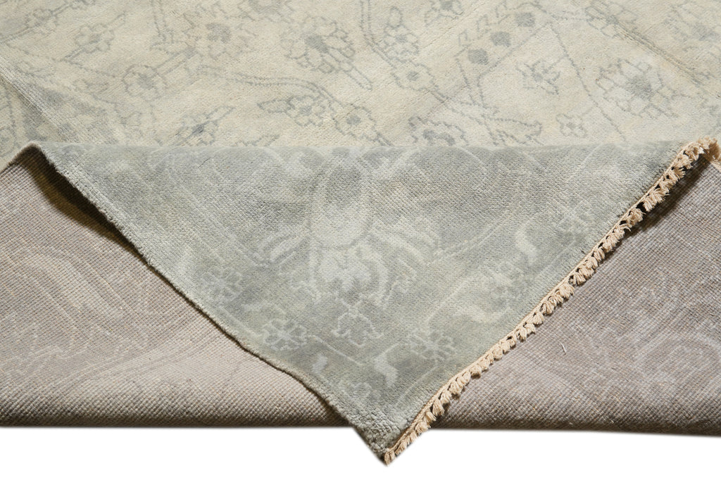 10.3 x 13.6 New Hand-knotted Oushak Rug Neutral Pale Sage #F-4293