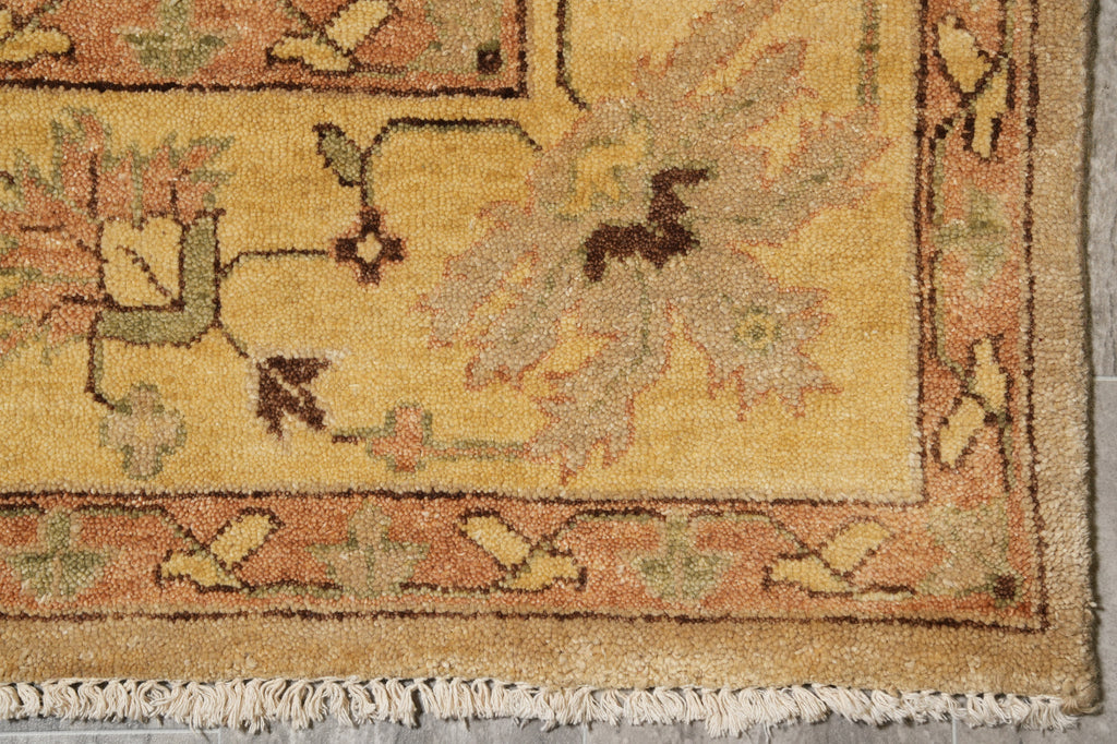 9 x 12 Beige Gold Chobi Peshawar Rug #LA-52865