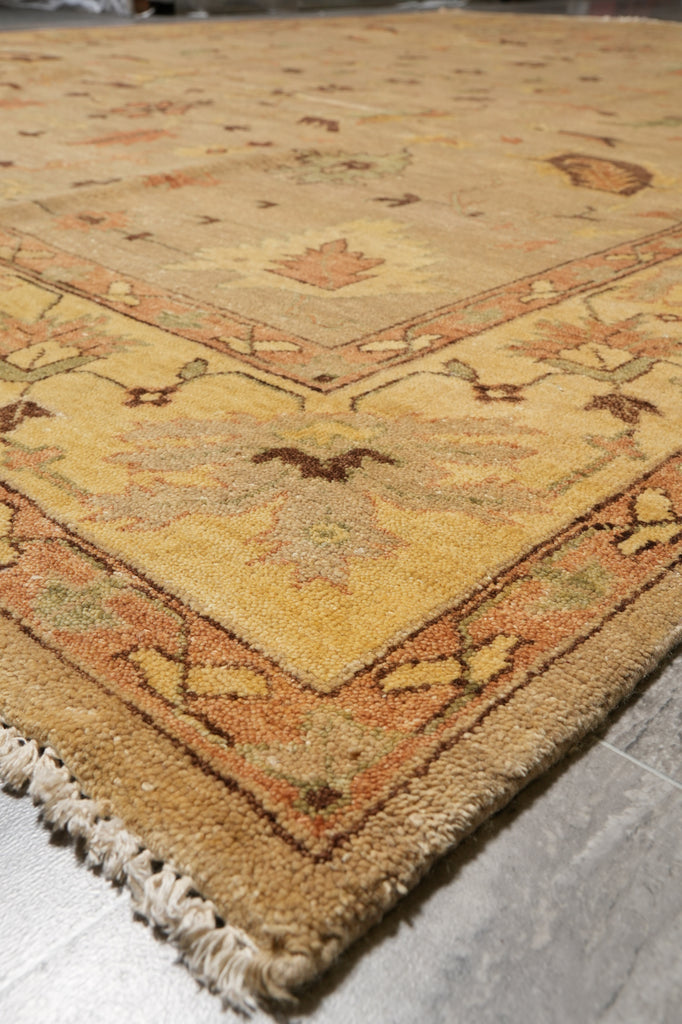 9 x 12 Beige Gold Chobi Peshawar Rug #LA-52865