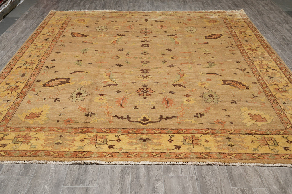 9 x 12 Beige Gold Chobi Peshawar Rug #LA-52865