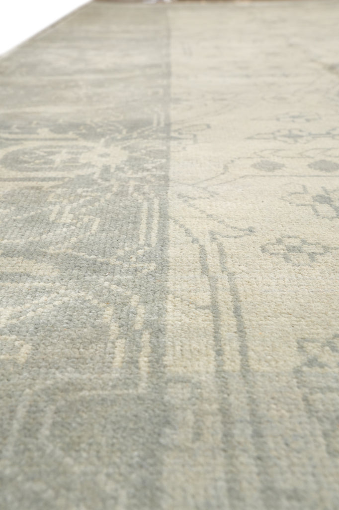 10.3 x 13.6 New Hand-knotted Oushak Rug Neutral Pale Sage #F-4293