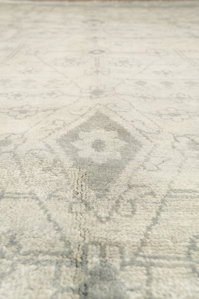 10.3 x 13.6 New Hand-knotted Oushak Rug Neutral Pale Sage #F-4293