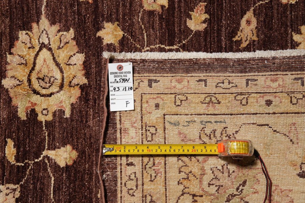 9.3 x 12 Quality Wool Hand-Knotted Zigler Peshawar Chobi Rug #PIX-5971