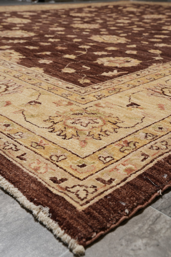 9.3 x 12 Quality Wool Hand-Knotted Zigler Peshawar Chobi Rug #PIX-5971