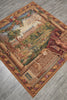Load image into Gallery viewer, Decorative tapestry with a landscape design on a wooden floor