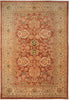 Load image into Gallery viewer, 10.3 x 13.9 New Hand-knotted In Pakistan Peshawar Rug Rust With Coral #F-4295