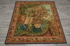 Load image into Gallery viewer, Decorative rug with floral and classical design on a wooden floor