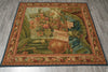 Load image into Gallery viewer, Decorative rug with floral design and books on a wooden floor