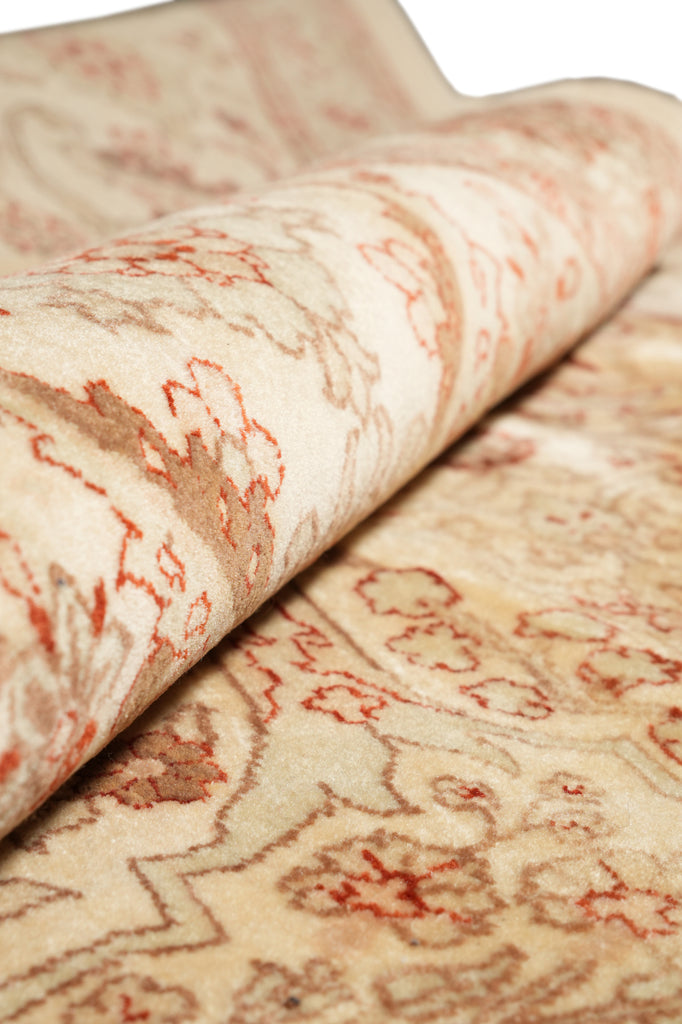 10 x 14 Top Quality 10/40 Fine Dense Weave Hand-knotted India Agra Rug #F-4296