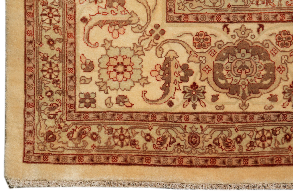 10 x 14 Top Quality 10/40 Fine Dense Weave Hand-knotted India Agra Rug #F-4296