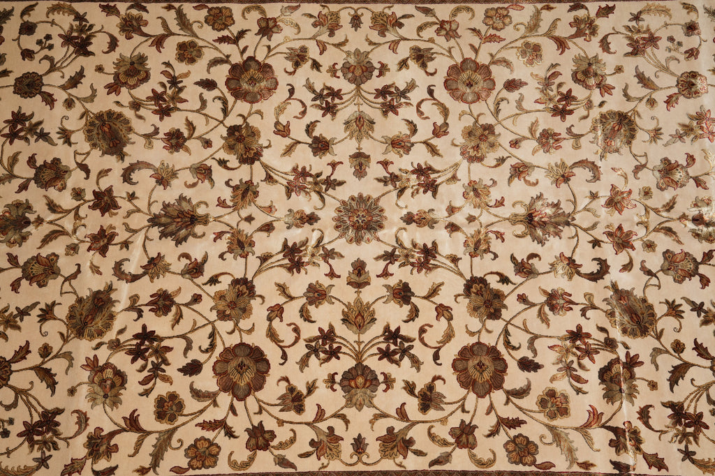 12 x 18.3 Quality Wool and Silk Hand-Knotted Jaipur Rug #PIX-805-03