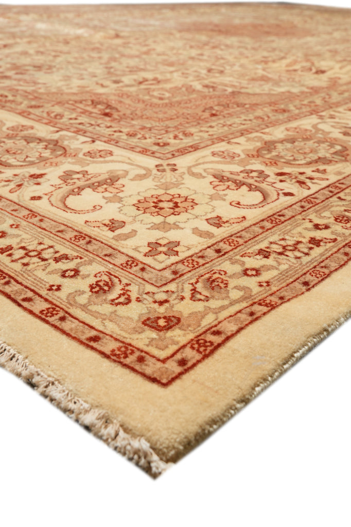 10 x 14 Top Quality 10/40 Fine Dense Weave Hand-knotted India Agra Rug #F-4296