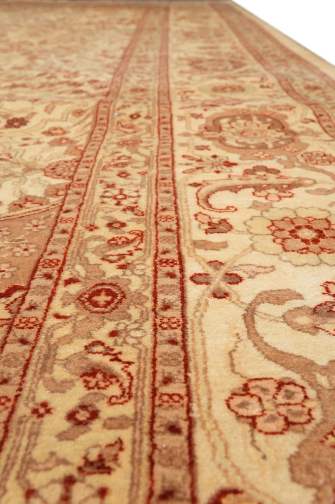 10 x 14 Top Quality 10/40 Fine Dense Weave Hand-knotted India Agra Rug #F-4296