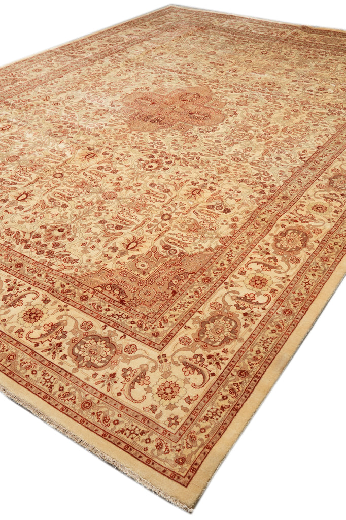 10 x 14 Top Quality 10/40 Fine Dense Weave Hand-knotted India Agra Rug #F-4296