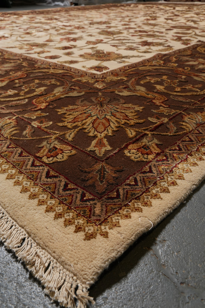 12 x 18.3 Quality Wool and Silk Hand-Knotted Jaipur Rug #PIX-805-03