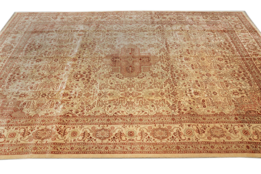 10 x 14 Top Quality 10/40 Fine Dense Weave Hand-knotted India Agra Rug #F-4296