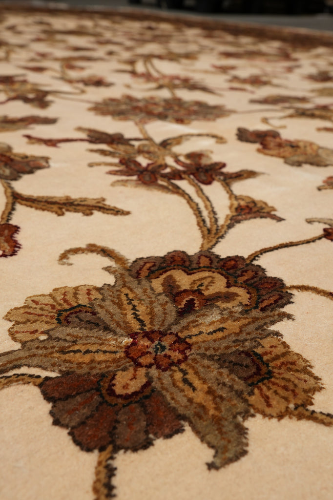 12 x 18.3 Quality Wool and Silk Hand-Knotted Jaipur Rug #PIX-805-03