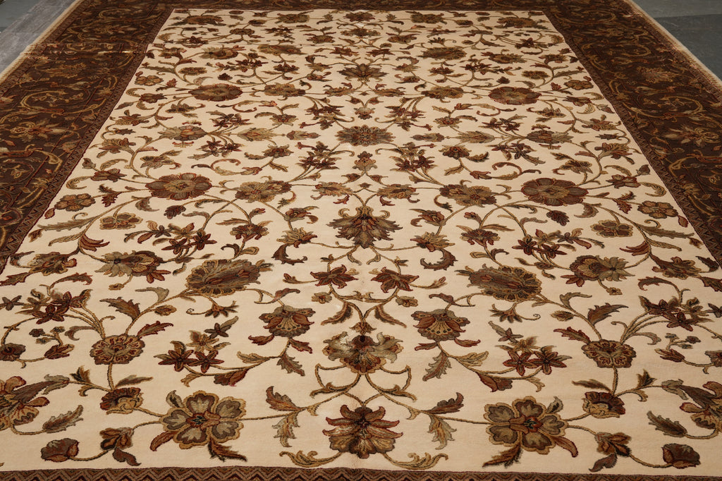 12 x 18.3 Quality Wool and Silk Hand-Knotted Jaipur Rug #PIX-805-03