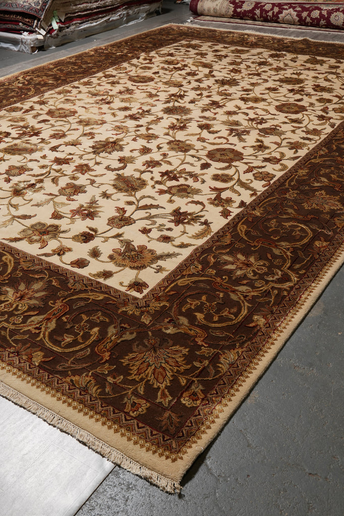 12 x 18.3 Quality Wool and Silk Hand-Knotted Jaipur Rug #PIX-805-03