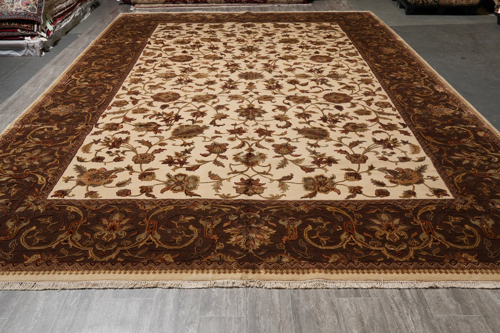 12 x 18.3 Quality Wool and Silk Hand-Knotted Jaipur Rug #PIX-805-03
