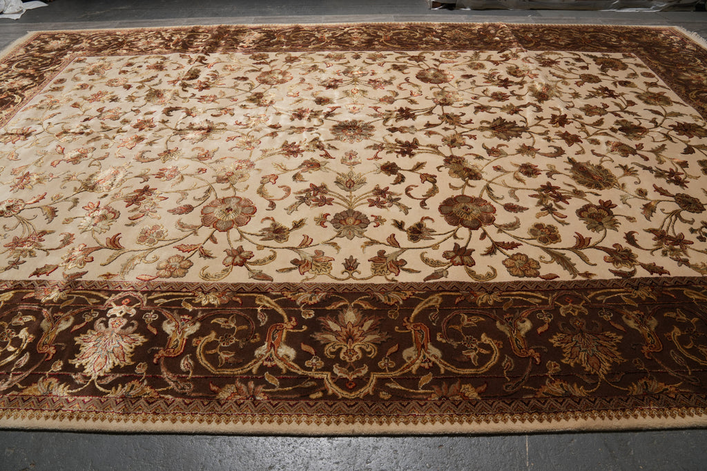 12 x 18.3 Quality Wool and Silk Hand-Knotted Jaipur Rug #PIX-805-03