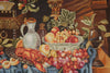 Load image into Gallery viewer, Decorative tapestry with fruits, vegetables, and a pitcher on a wooden table.